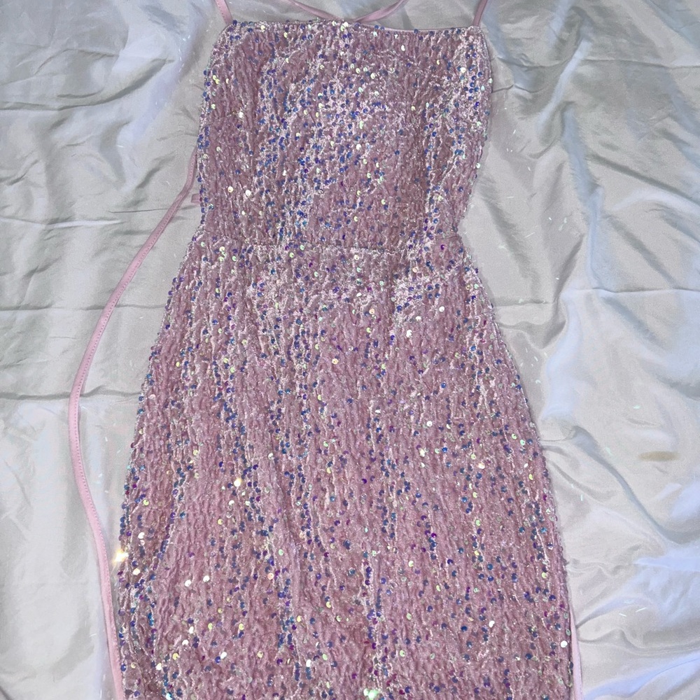 Pink Sequin Dress